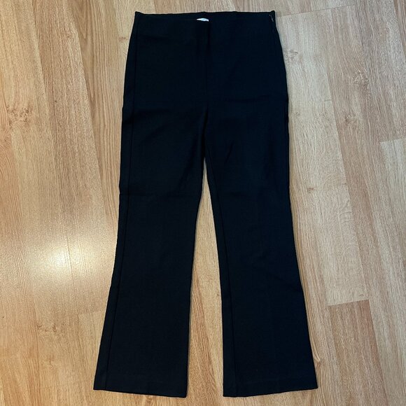 Ecru High Waist Stretch Cropped Flare Pants - Picture 1 of 7